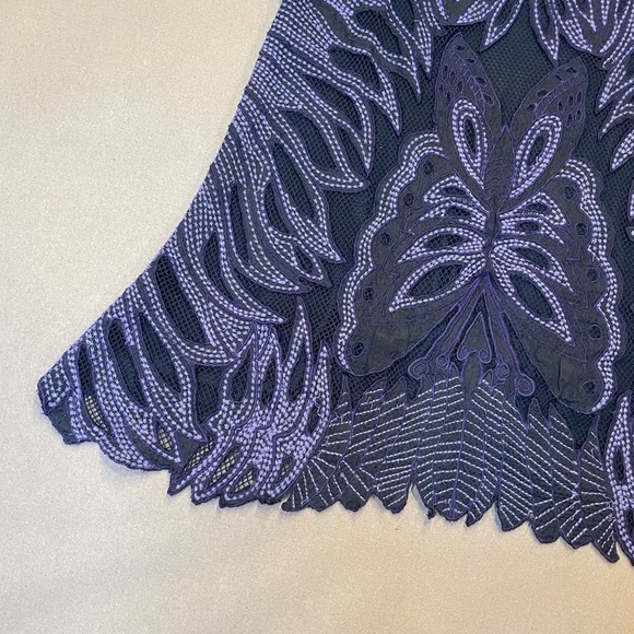 Free People Embroidered Butterfly Tank Size Small - Picture 2 of 9